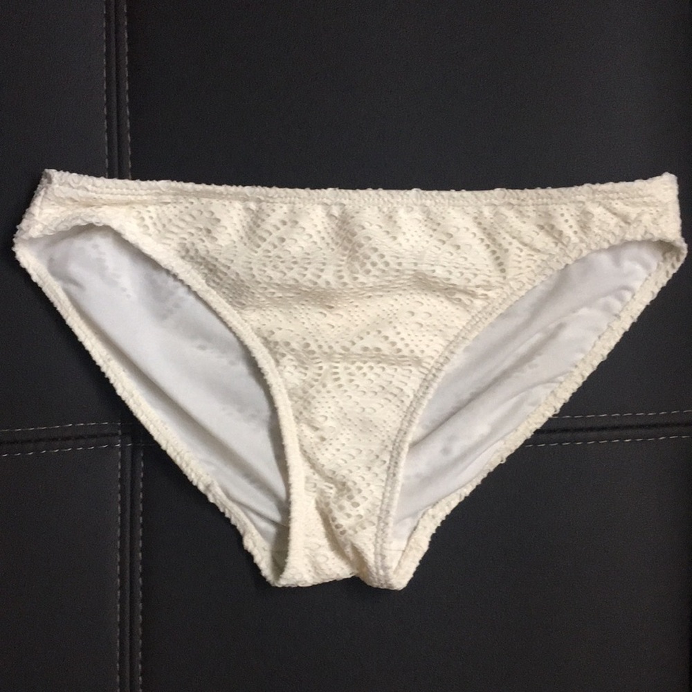 Cream Crochet Swim Bottoms
